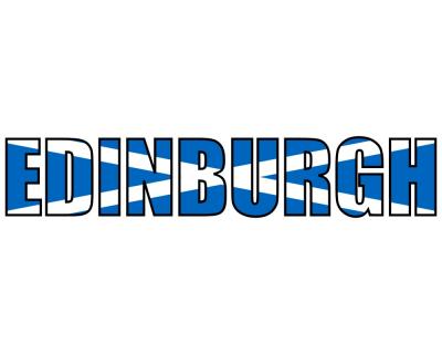Edinburgh Schriftzug Autoaufkleber - Ansicht 1