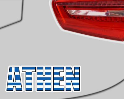 Athen Schriftzug Autoaufkleber - Ansicht 3