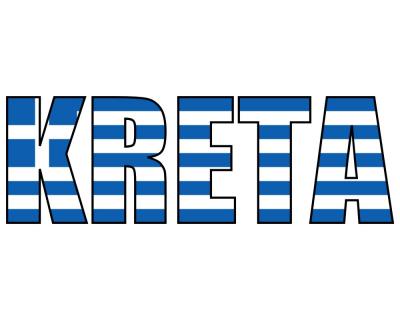 Kreta Schriftzug Autoaufkleber - Ansicht 1
