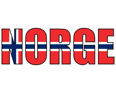Norge Schriftzug Autoaufkleber Norwegen - Ansicht 1