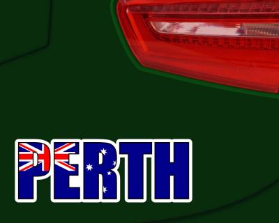 Perth Schriftzug Skyline Aufkleber