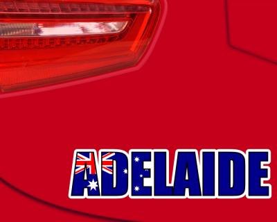 Adelaide Schriftzug Autoaufkleber