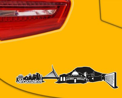 Jerusalem Skyline Autoaufkleber - Ansicht 2