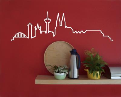Kln Skyline Silhouette Wandtattoo