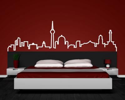 Berlin Skyline Silhouette Wandtattoo