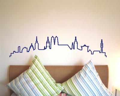 M�nchen Skyline Silhouette Wandtattoo - Ansicht 3