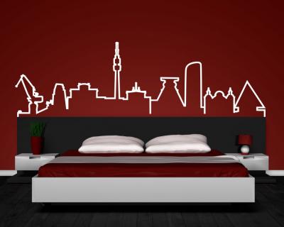 Ruhrgebiet Skyline Silhouette Wandtattoo