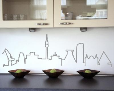 Ruhrgebiet Skyline Silhouette Wandtattoo - Ansicht 3