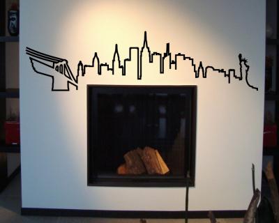 New York Skyline Silhouette Wandtattoo - Ansicht 3