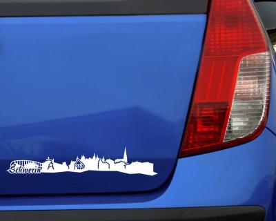 Schwerin Skyline Autoaufkleber